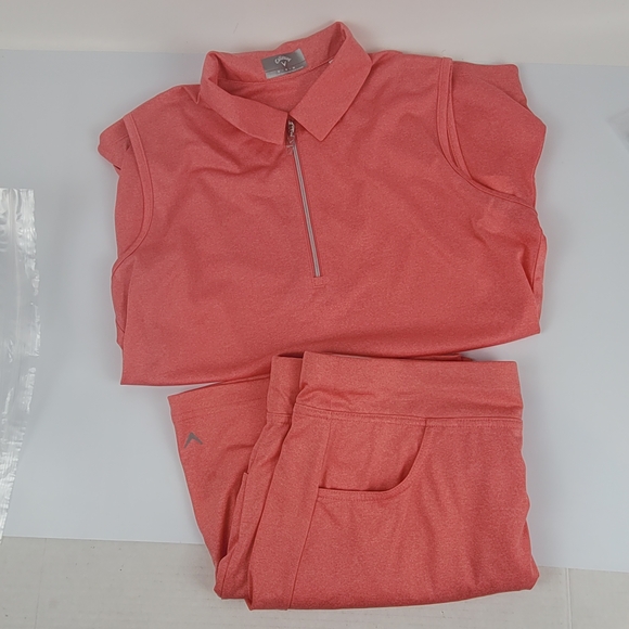 Callaway Pants - Callaway Coral 2 Piece Shirt And Skort